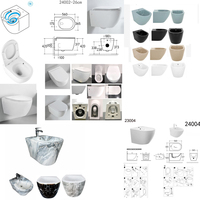 Ensemble complet de toilettes et bidet Tornado, avec support de toilettes et cubicle de WC en béton, pour salle de bain