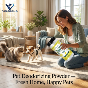 <span class=keywords><strong>Poudre</strong></span> désodorisante pour animaux de compagnie, shampoing sec pour tapis, éliminateur d'odeurs pour chiens, chats, lapins, sans parfum, arôme citron, flacon doseur 300g - Product Image 2