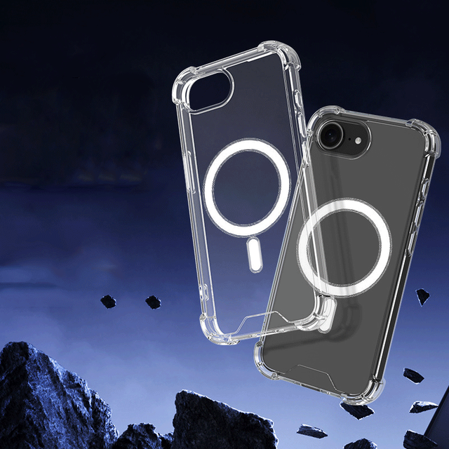 Latest 2025 Magnetic Transparent Phone Cover for iPhone 16E Acrylic PC Magnet Clear Cases for iPhone 16E Case