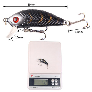 Vendita calda 5cm/4.2g Minnow Fishing Lure Saltwater Sea Artificial Hard <span class=keywords><strong>Sait</strong></span> 3D Eyes Crank Fishing Lure - Product Image 6