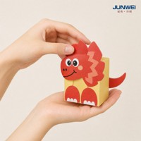 Boîtes en papier pliables recyclées pour cadeaux et friandises sur le thème des dinosaures, pour fêtes, baby shower, anniversaires, fournitures pour fêtes