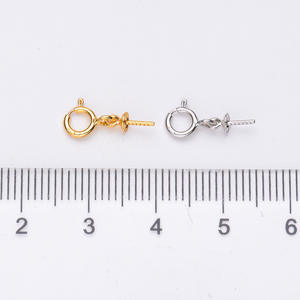 Accessoires DIY en argent S925 avec perle pour femme, support vide, fermoir à ressort, pendentif, collier, bracelet, chaîne de rallonge - Apprêts de bijouterie - Product Image 3