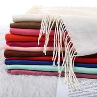 200*70cm femmes hiver doux cachemire écharpe dames écharpes châles élégant chaud personnalisé plaine gland Pashmina écharpe cyclisme banane