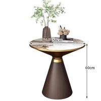 Table basse de style nordique, luxe léger, plateau en ardoise, structure en métal, design moderne pour salon, utilisation en coin de canapé, garantie de 3 ans