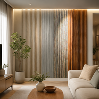 Panneau mural 3D en chêne rustique brun de luxe, sans formaldéhyde, de haute qualité, pour la décoration de la maison