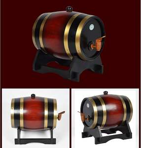 Fût <span class=keywords><strong>en</strong></span> chêne de 1,5 litre avec support, fût à whisky <span class=keywords><strong>en</strong></span> <span class=keywords><strong>bois</strong></span> d'<span class=keywords><strong>occasion</strong></span>, distributeur de bière et de whisky vintage, fûts à vin pour présentation sur table à la maison - Product Image 5