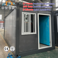 Maison mobile pliable en acier pré-assemblée pour une utilisation rapide, petite maison pliable moderne préfabriquée