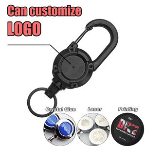 Logo personnalisé rapide XXH-P011 Spot Goods <span class=keywords><strong>Porte</strong></span>-clés rétractable <span class=keywords><strong>Porte</strong></span>-<span class=keywords><strong>badge</strong></span> en plastique Moulinet antivol Carebiner avec <span class=keywords><strong>porte</strong></span>-clés - Product Image 2