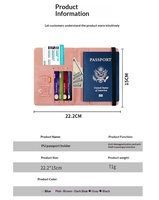 Dompet dan Tempat Kartu, Tempat Kartu Identitas Fashion, Penutup Paspor RFID, Dompet Perjalanan, Tas Dokumen