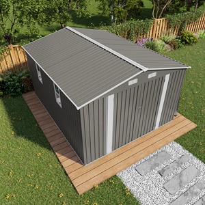 Abri de jardin métallique robuste et durable 10x12FT <span class=keywords><strong>en</strong></span> acier galvanisé, étanche, verrouillable, écologique, pour l'extérieur, fabrication chinoise - Product Image 3