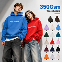 Sweat à capuche unisexe décontracté en polaire épaisse et chaude pour l'hiver, avec logo personnalisé en silicone en relief et broderie