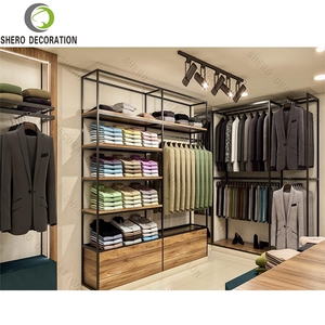 Estantes de exhibición de ropa de alta gama con diseño de espacio minorista de moda exclusiva para hombres para decoración de muebles de tienda - Product Image 5