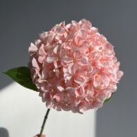 Y-H054 Vente en gros de fleurs d'hortensia artificielles de haute qualité en soie rose pour la décoration de la maison, de mariage et de la Saint-Valentin
