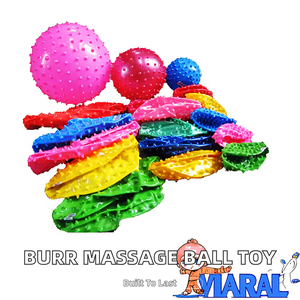 Children's Inflatable Rubber Burr <b>Massage</b> <b>Ball</b> Toy for 2-4 Years Old Parent-child Game - Product Image 2