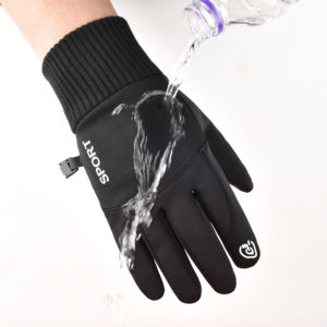 Gants de cyclisme imperméables pour hommes, pour sports de plein air, course à pied, moto, ski, écran tactile, en polaire, antidérapants, chauds, à doigts entiers - Product Image 4