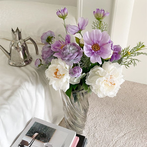 Bouquet de fleurs artificielles en soie rose, décoration de mariage, fleurs de simulation de 30cm-100cm pour la photographie de mariage et les accessoires de showroom - Product Image 2
