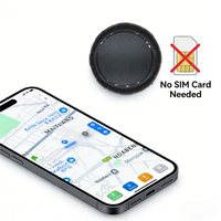 Rastreador GPS Oculto del Tamaño de una Moneda para Coche, Etiqueta de Seguimiento Bluetooth Inalámbrica Portátil BLE para Uso Global