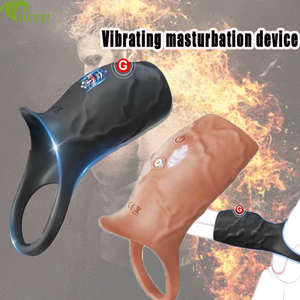 Paar-Vergrößerungs- und Verdickungs-Vibrationsring zur Verzögerung der Ejakulation USB-Penis-Massagegerät Flüssigsilikon-Vibrationsring - Product Image 5