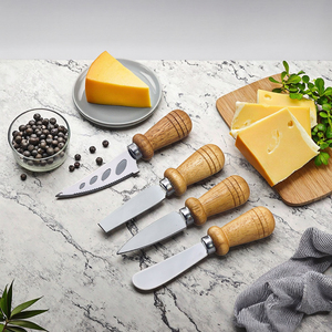 Acacia maniglia 4pcs formaggio da taglio set di coltelli - Product Image 6