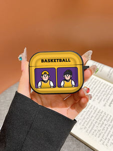 Étui pour écouteurs à thème basket-ball, <span class=keywords><strong>coque</strong></span> en TPU avec motif de <span class=keywords><strong>couple</strong></span> de dessins animés, étui antichoc pour <span class=keywords><strong>AirPods</strong></span>, style mignon <span class=keywords><strong>AirPods</strong></span> 1/2/Pro/Pro 2 - Product Image 2