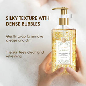 OEM/ODM 300ml Herbe d'Ange Jasmin Parfum Pétale <span class=keywords><strong>Gel</strong></span> <span class=keywords><strong>Douche</strong></span> Mousse Dense pour un Nettoyage en Profondeur Lumière Blanchiment Hydratant Quotidien - Product Image 1