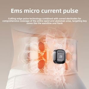 Ceinture de massage lombaire EMS à impulsions, instrument de fitness en plastique pour brûler les graisses, avec micro-courant et compression chauffante, pour le sport et la sudation - Product Image 5