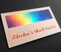 Cartes de visite de luxe en papier coton épais avec logo personnalisé, dorure à chaud et bords dorés, impression typographique