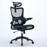 Chaise de bureau ergonomique moderne pour ordinateur portable, avec accoudoirs pliables et hauteur réglable, vente en gros d'usine, mobilier de bureau
