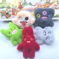 Peluche géante super douce de 4 pouces, Monstre aux grandes dents, Lavée, Anti-stress, Pendentif de sac à dos, Décoration de sac, Poupée amusante, Cadeau d'anniversaire