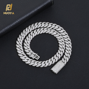 Collier chaîne cubaine NUOYA à 3 rangs, plaqué or 18 carats, bijoux hip-hop personnalisés avec zircon pour homme et femme, idéal pour les fêtes - Product Image 2