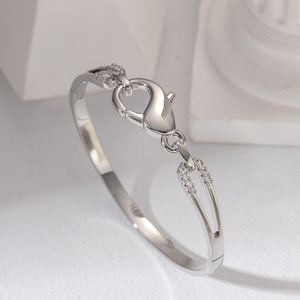 Geometric Snake Bone Chain <b>Bracelet</b> Gold And Silver Plated Double Interlocking Bangle For Women Jewelry - Product Image 2