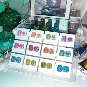 JTING - Juego de 12 Geles Reflectantes para Uñas, Diseño de Marca en Caja Plateada Láser, 12 Colores, Colección Disco, OEM, ODM, Logotipo Privado, Suministros para Uñas - Product Image 4