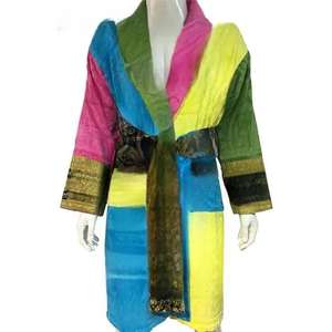 HLY Vestaglia da Notte da <span class=keywords><strong>Donna</strong></span> Accappatoio da <span class=keywords><strong>Donna</strong></span> per Dormire in Puro <span class=keywords><strong>Cotone</strong></span> Jacquard <span class=keywords><strong>Pigiama</strong></span> Accappatoio Seducente da <span class=keywords><strong>Donna</strong></span> - Product Image 6