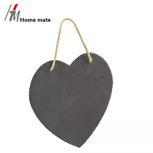 Panneaux de jardin en <span class=keywords><strong>ardoise</strong></span> personnalisés faits à la main de luxe avec gravure laser et impression UV, imperméables, en forme de cœur pour l'<span class=keywords><strong>extérieur</strong></span> - Product Image 3