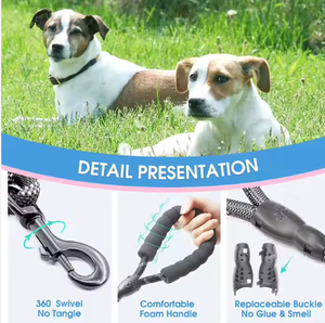 DZ Laisse pour chien en nylon de haute qualité, anti-explosion, confortable, avec motif solide pour une promenade en toute sécurité - Product Image 5