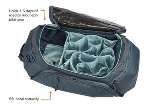 Muestra gratuita de bolsa de bicicleta 2 en 1 para portaequipajes, bolsa para portaequipajes 100% impermeable (negro-carbono 22L) - Product Image 4