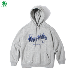 Sudadera con capucha personalizada para hombre, ropa deportiva masculina de gran tamaño, con bordado de alta calidad, estilo <span class=keywords><strong>Cityboy</strong></span>, Color sólido, Casual - Product Image 2