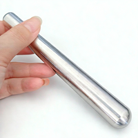 Bâton de massage facial en acier inoxydable, masseur corporel en métal lisse, bâton de thérapie, bâton de massage facial Guasha, acupression