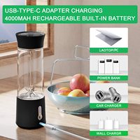 2024 Fabrieksmodel Draadloze Persoonlijke USB Oplaadbare Blender IJsvergruizer Mini Home USB 6 Bladen Sapcentrifuge Draagbare Fruitblender