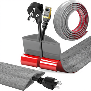 Copricavi Adesivi <span class=keywords><strong>in</strong></span> PVC 5cm X 1M per Pavimenti, Pompe, Cavi per Casa, Hotel, Uffici, Magazzini (Effetto <span class=keywords><strong>Legno</strong></span>) - Product Image 1