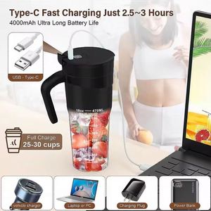 Charging Fresh <b>Juice</b> Bottle Mini Mixer Smoothie Maker Rechargeable Portable Blender Cup Wireless Juicer - Product Image 3