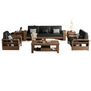 Ensemble de canapé <span class=keywords><strong>en</strong></span> <span class=keywords><strong>bois</strong></span> massif noyer noir nouveau Style chinois double usage hiver été moderne minimaliste <span class=keywords><strong>en</strong></span> forme de L <span class=keywords><strong>Chaise</strong></span> d'angle rangement - Product Image 1
