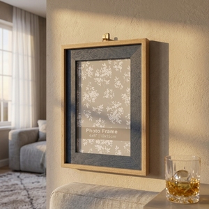 Cornice Fotografica in Legno Bicolore di Alta Qualità, Espositore da Tavolo e Cornice Decorativa da Parete per Foto di Famiglia e Casa - Product Image 4