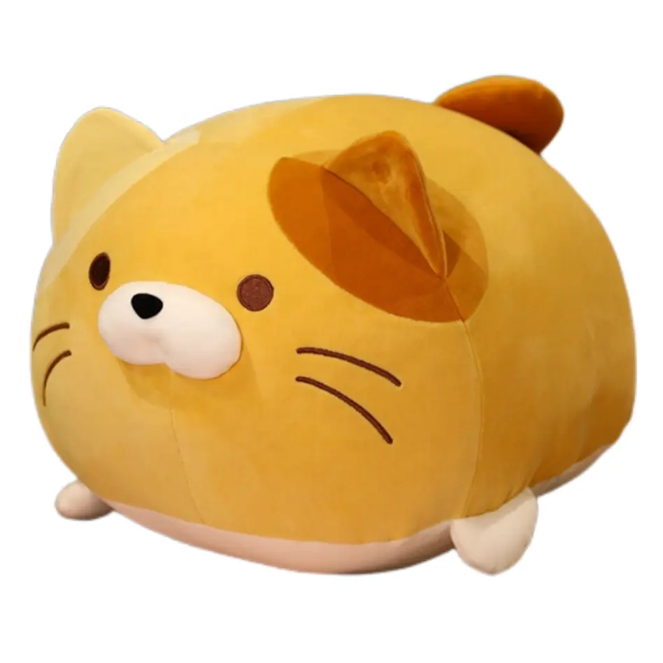 Yiwu Allo Cpc New Cartoon Stuffed Animal Hugging Pillow Sofa Cushion Decoration Chubby Stuffed Cat Plush Toy