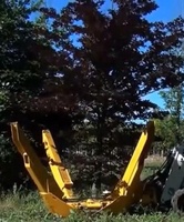 Accessoire de transplanteur d'arbres pour chargeuse compacte, 44 pouces, 4 lames de coupe, pour une transplantation efficace des semis