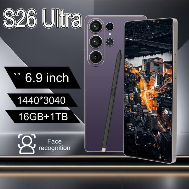 S26 Ultra 5G Smartphone 2026 6.9 Inch Display 16GB+1TB 108MP Lens 10 Core Android 15 Dual SIM Long Standby LTE