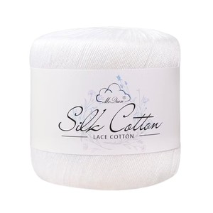 ไหมพรมถักโครเชต์ทำมือสำหรับชุดเดรสคาร์ดิแกนฤดูร้อน หมายเลข เส้นด้ายผสมผ้าฝ้ายลายย้อมสีผ้าไหมคอตตอนหนาและบาง 6 เส้น - Product Image 5