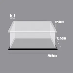 Assembled Countertop Storage Case Clear Sports Car Acrylic Display Box For 1:18 Scale Model Cars