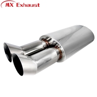 Knalpot Mobil Performa Tinggi Stainless Steel 63mm 2.5'' Ujung Knalpot Ganda
