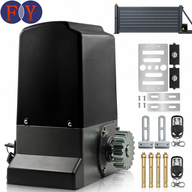 Remote Control 260W 450Kg 990Lbs Automatic Sliding Gate Opener Electric Gate Motor for Villa Driveway Residential Entrance
